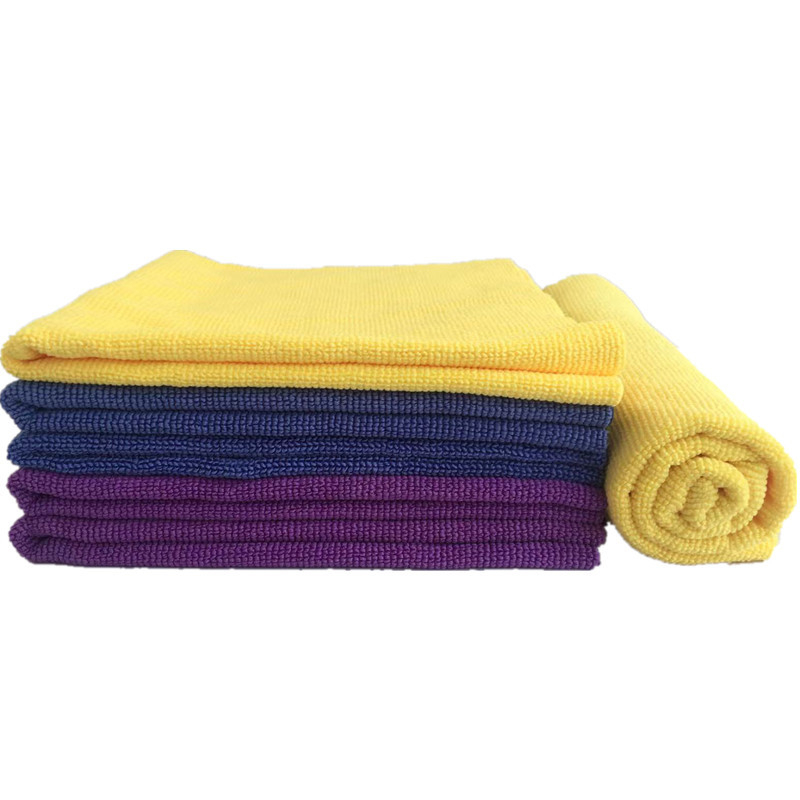  Mikrofibra ručnik za čišćenje automobila sa warp-knitted strukturom, 350 gsm, 80% poliestera + 20% poliamida, brisanje, kristalno premazani završetak, prilagodljiva obrada