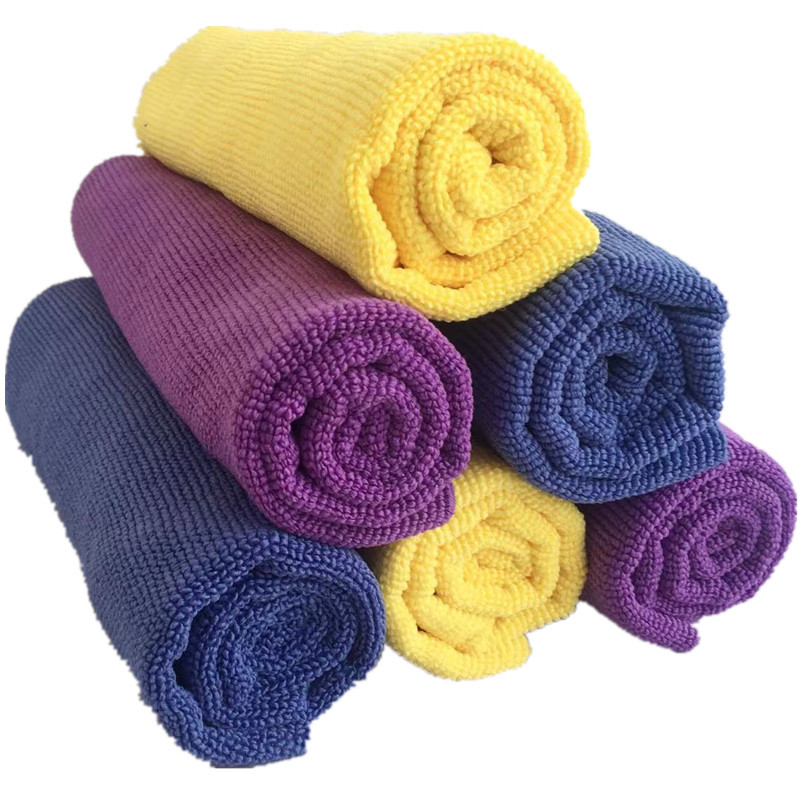  Mikrofibra ručnik za čišćenje automobila sa warp-knitted strukturom, 350 gsm, 80% poliestera + 20% poliamida, brisanje, kristalno premazani završetak, prilagodljiva obrada