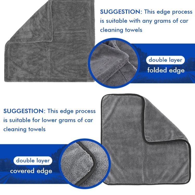 Prosop auto din microfibră, absorbent, uscare rapidă, fir 150D, tiv cusut, personalizabil