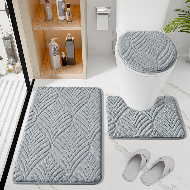 Set prostirki od poliestera s jacquard uzorkom za ulaz i kupaonicu, protuklizne, upijajuće