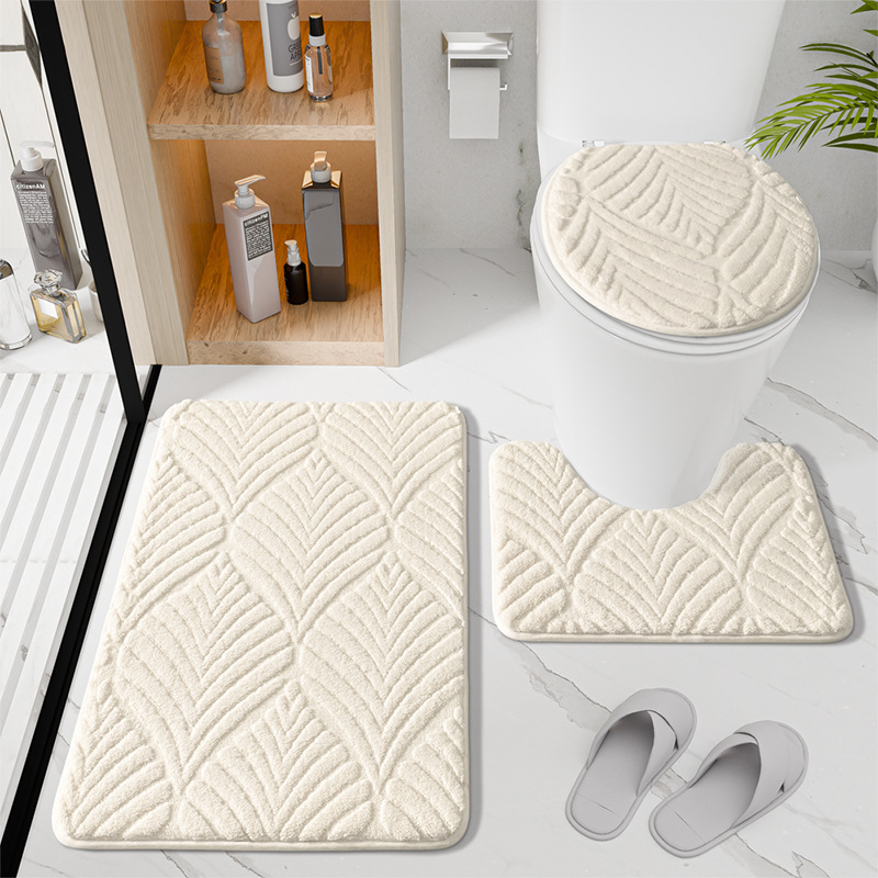 Set prostirki od poliestera s jacquard uzorkom za ulaz i kupaonicu, protuklizne, upijajuće
