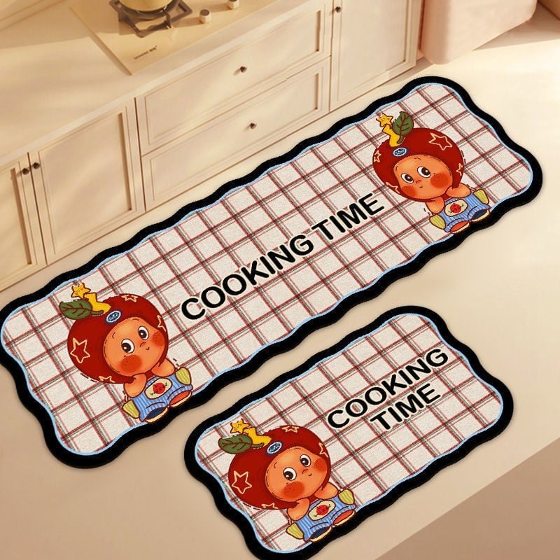 Двоен комплект кухненски подложки от силиконова диатомова глина – бързо попиване, бързо сушене, антихлъзгащи квадратни подложки за дома