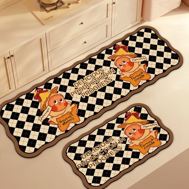 Двоен комплект кухненски подложки от силиконова диатомова глина – бързо попиване, бързо сушене, антихлъзгащи квадратни подложки за дома