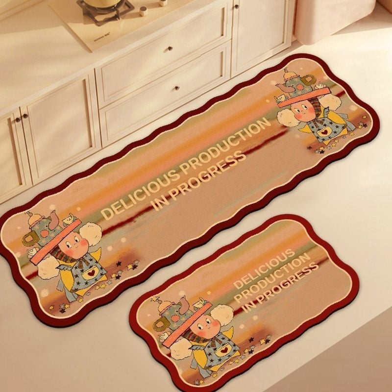 Двоен комплект кухненски подложки от силиконова диатомова глина – бързо попиване, бързо сушене, антихлъзгащи квадратни подложки за дома