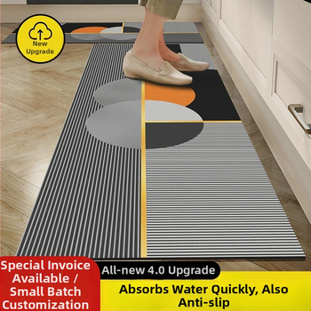 Кухненска подложка от диатомова земя — водопоглъщане на вода и масло; противохлъзгаща; модел на ивици; квадратна форма; персонализирано печатане