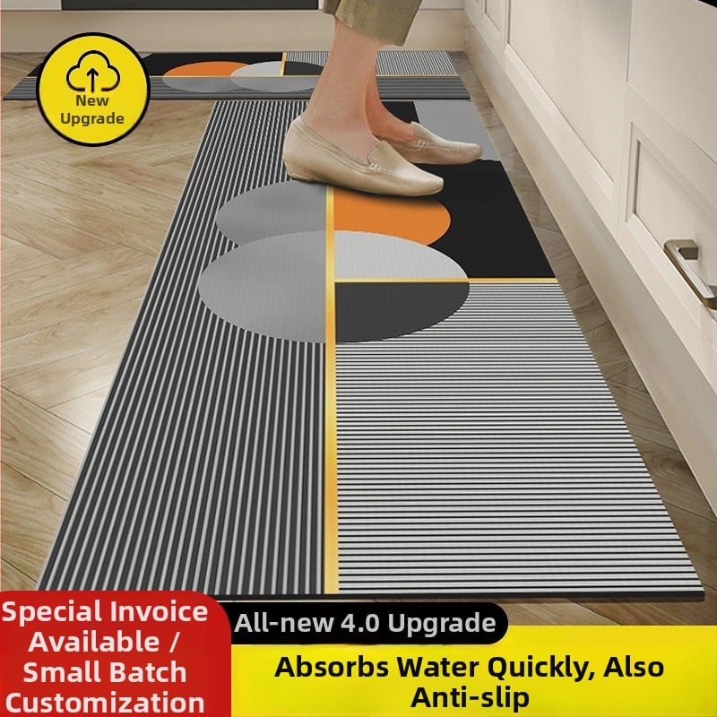 Кухненска подложка от диатомова земя — водопоглъщане на вода и масло; противохлъзгаща; модел на ивици; квадратна форма; персонализирано печатане