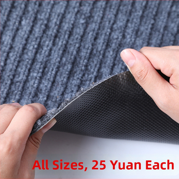 PVC подложка за входна врата, голяма площ, квадратна форма, еднотонен модел, стил модерен минимализъм, миеща се