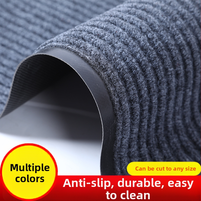 PVC подложка за входна врата, голяма площ, квадратна форма, еднотонен модел, стил модерен минимализъм, миеща се