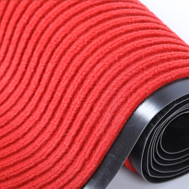 PVC подложка за входна врата, голяма площ, квадратна форма, еднотонен модел, стил модерен минимализъм, миеща се