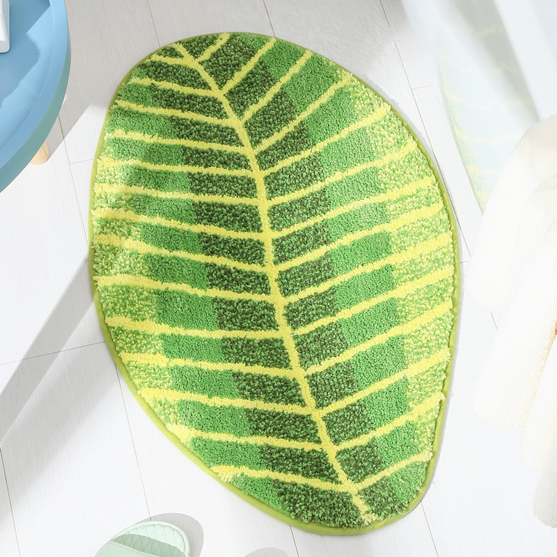 Листоподобен входен килим за врата, полиестерни влакна, INS стил, за всекидневна, спалня и баня