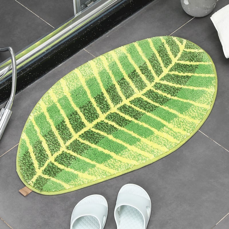 Листоподобен входен килим за врата, полиестерни влакна, INS стил, за всекидневна, спалня и баня