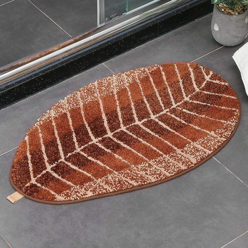 Листоподобен входен килим за врата, полиестерни влакна, INS стил, за всекидневна, спалня и баня