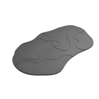 Антиплъзгаща се баня подложка — извънземно-образна форма, ивици (диатомова глина, CNC изработка, Баня)