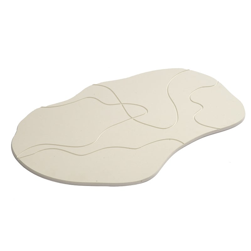 Антиплъзгаща се баня подложка — извънземно-образна форма, ивици (диатомова глина, CNC изработка, Баня)