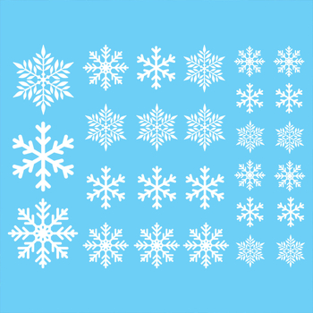 Прозоречни стикери за стъкло с мотив снежинка, двустранни електростатични лепенки, PVC, 1 бр., декоративни за хол и спалня