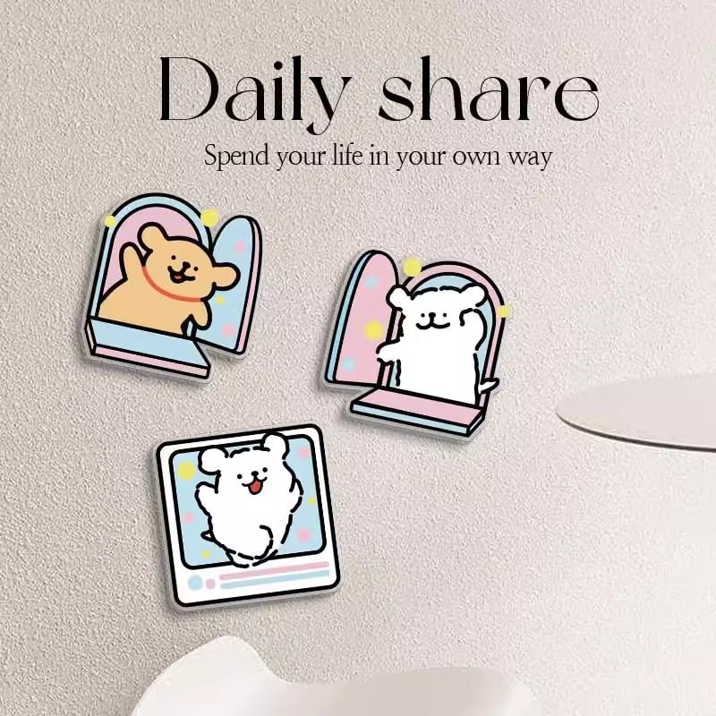 Акрилен стенен стикер с карикатурни животни – 1 брой; водоустойчив, антистатичен, влагоустойчив, против мухъл; дизайн с карикатурни животни; подходящ за хол, спалня, кабинет, баня, антре.