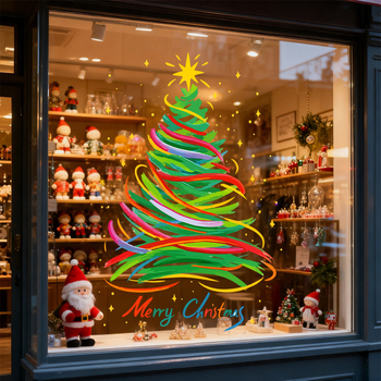 Elektrostatične staklene naljepnice za božićno drvce – nordijski stil, uzorak Drugo, marka Over