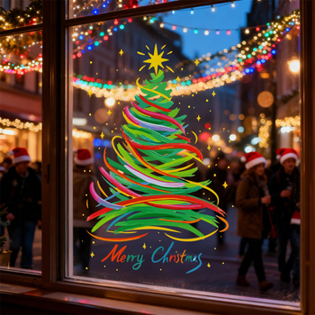 Elektrostatične staklene naljepnice za božićno drvce – nordijski stil, uzorak Drugo, marka Over