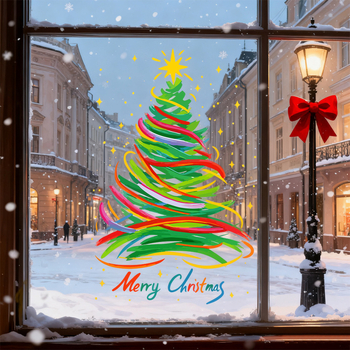 Elektrostatične staklene naljepnice za božićno drvce – nordijski stil, uzorak Drugo, marka Over