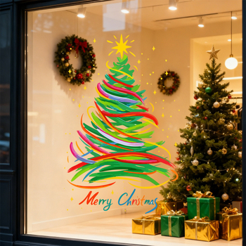 Elektrostatične staklene naljepnice za božićno drvce – nordijski stil, uzorak Drugo, marka Over