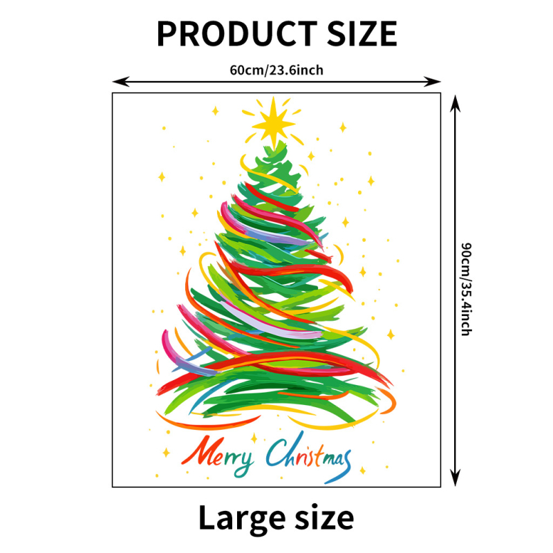 Elektrostatične staklene naljepnice za božićno drvce – nordijski stil, uzorak Drugo, marka Over