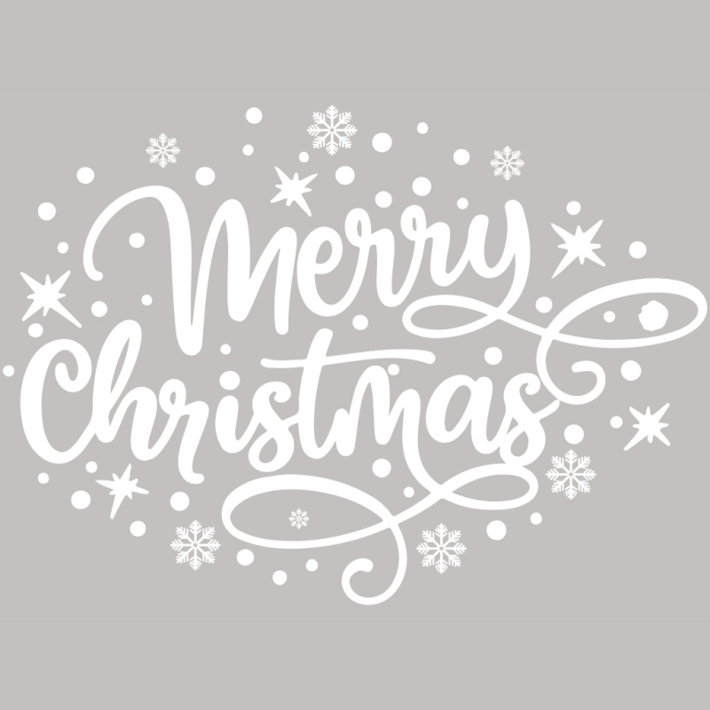 Etichete electrostatice din PVC pentru sticlă – stil Nordic, motiv Binecuvântarea Crăciunului