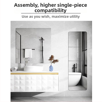 Pašlīmējošs PVC sienas spogulis, antistatīvs, vienkāršs stils, 1 gab.