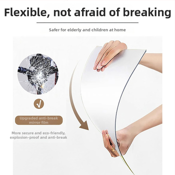 Pašlīmējošs PVC sienas spogulis, antistatīvs, vienkāršs stils, 1 gab.