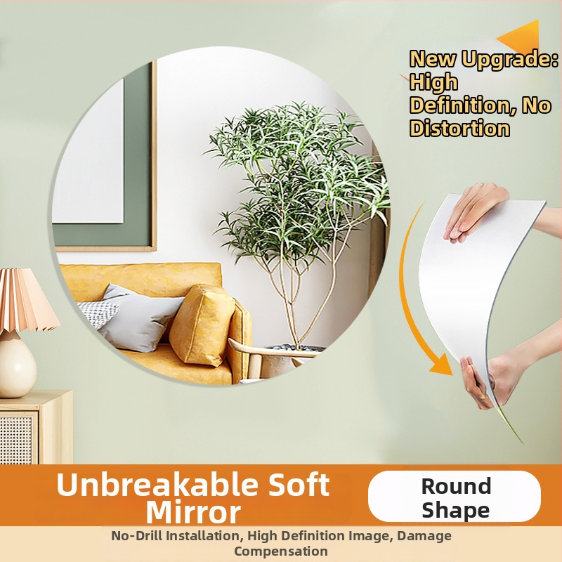 Pašlīmējošs PVC sienas spogulis, antistatīvs, vienkāršs stils, 1 gab.