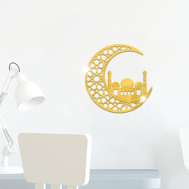 Декоративен стенен стикер - акрилен лунен дизайн, модерен стил, за всекидневна, спалня и вход
