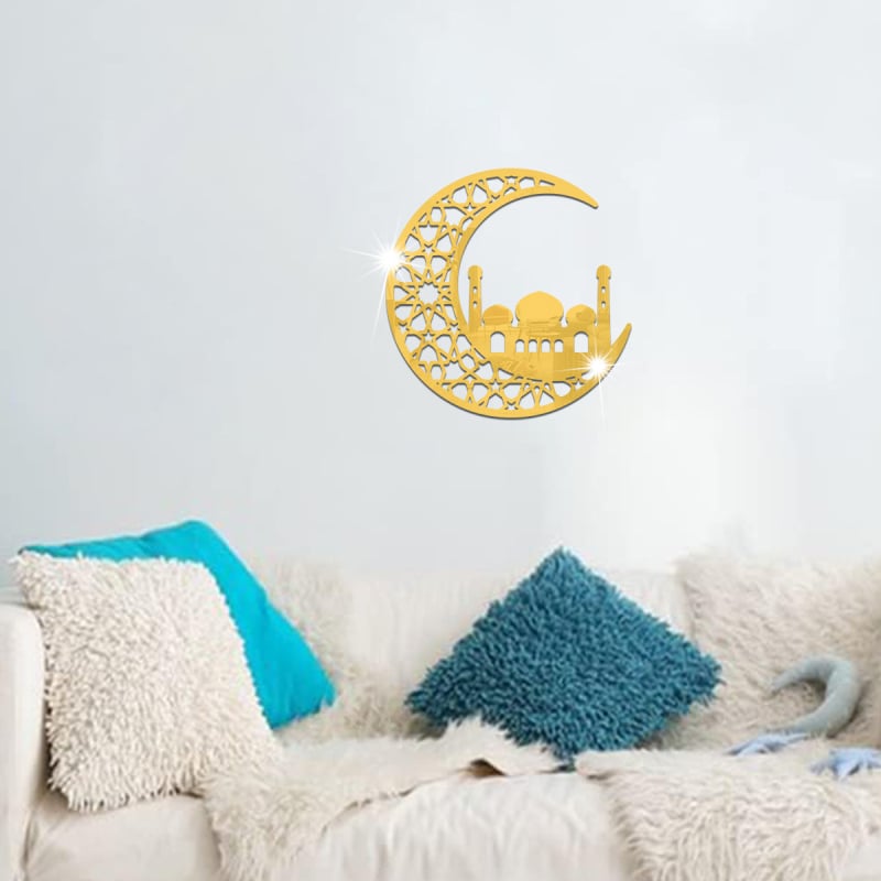Декоративен стенен стикер - акрилен лунен дизайн, модерен стил, за всекидневна, спалня и вход