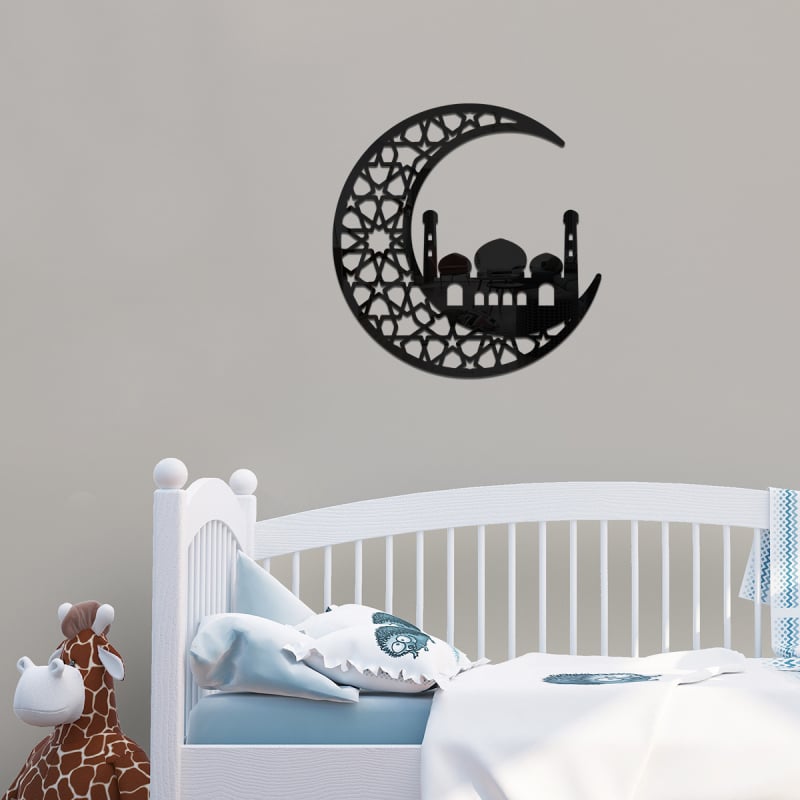 Декоративен стенен стикер - акрилен лунен дизайн, модерен стил, за всекидневна, спалня и вход