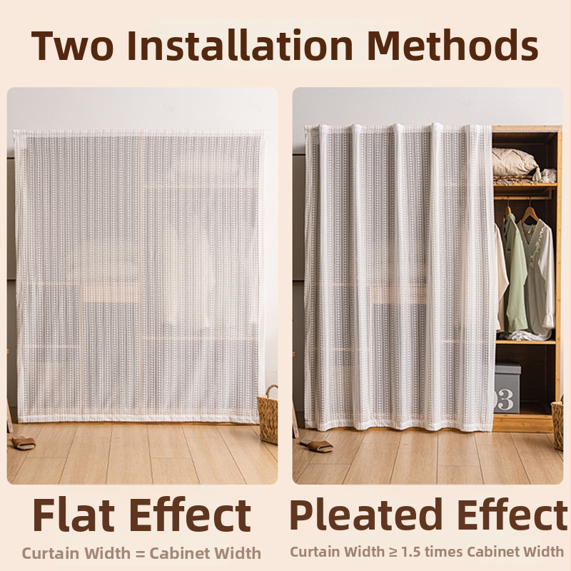 Garderoobi ukse kardin – võrgust kangast, tolmukaitse, kardina tüüp: võrk, stiil: moodne minimalistlik