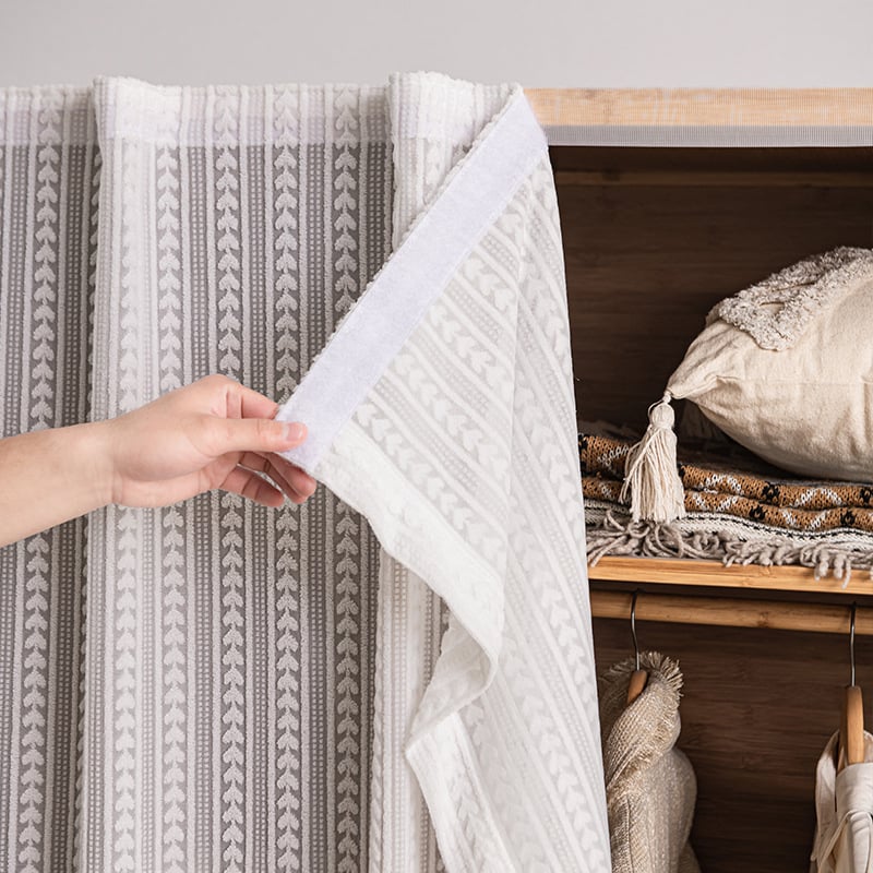 Κουρτίνα πόρτας ντουλάπας με διχτυωτή ύφανση – προστασία από σκόνη, τύπος κουρτίνας: διχτυωτή, στυλ: μοντέρνο μινιμαλιστικό