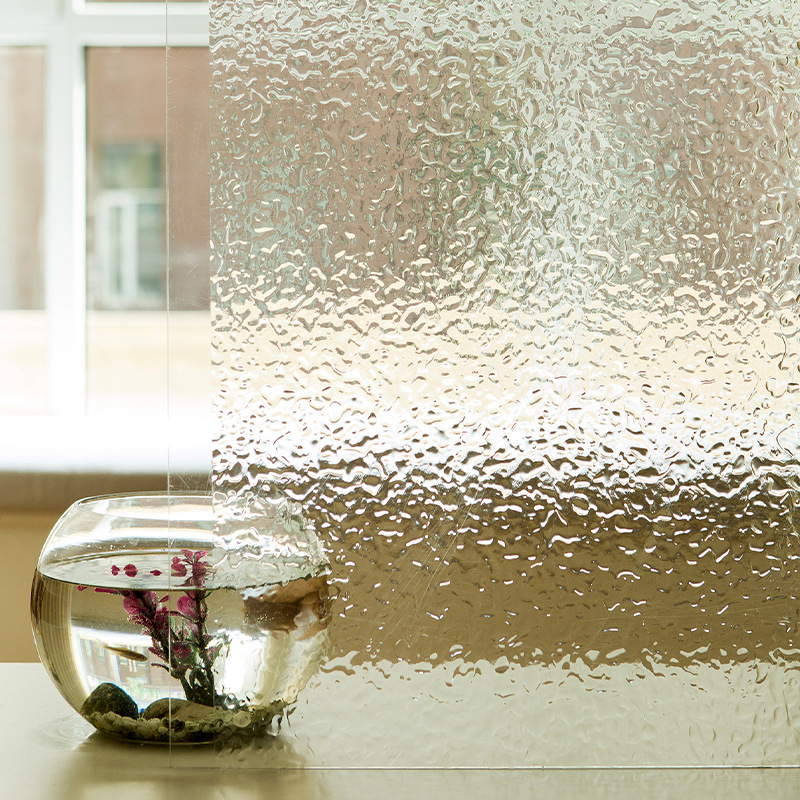 Film pentru ferestre cu model val de apă, autoadeziv, 2 foi, stil universal, pentru living