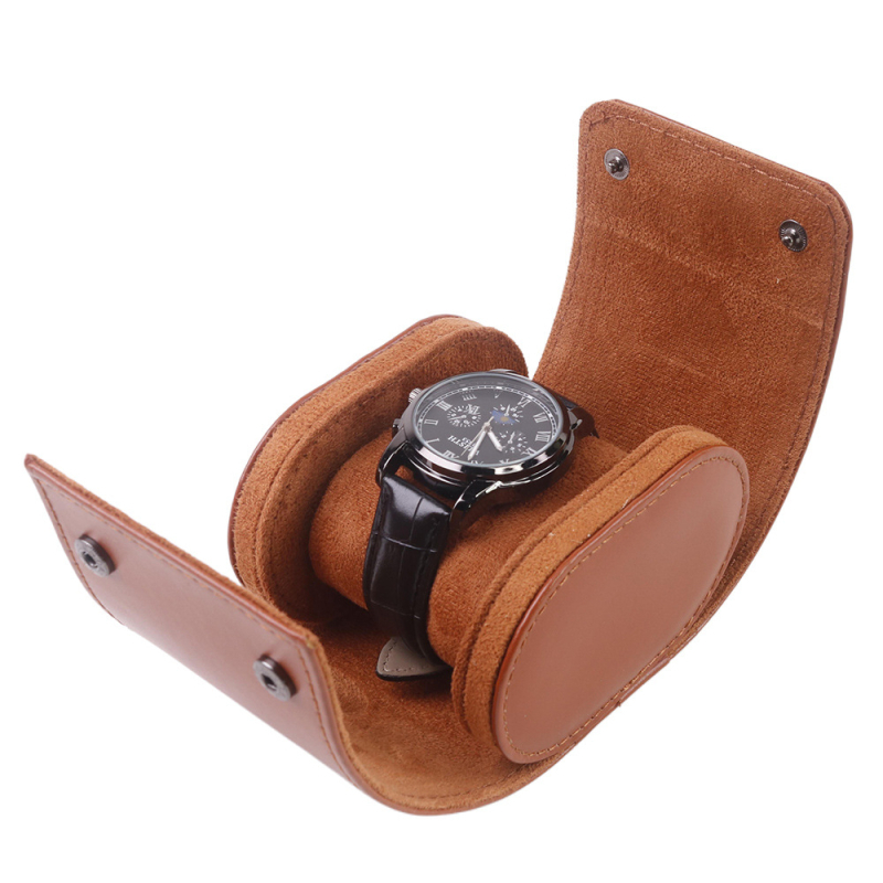 Кутия за един мъжки часовник, PU кожа, преносима, със възглавничка