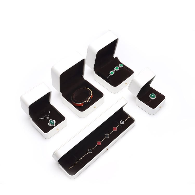 PU кожена кутия за бижута за пръстен, медальон и гривна – кутия за пръстен, кутия за гривна