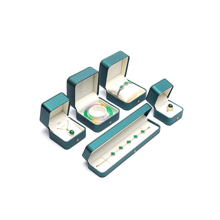 PU кожена кутия за бижута за пръстен, медальон и гривна – кутия за пръстен, кутия за гривна