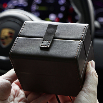 Кутия за часовници с двойно отваряне, повърхност от супер влакнеста двойнослойна материя, за дисплей, съхранение и поддръжка, произход: Guangzhou, Китай