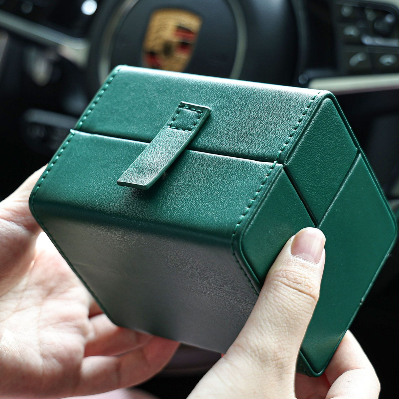 Кутия за часовници с двойно отваряне, повърхност от супер влакнеста двойнослойна материя, за дисплей, съхранение и поддръжка, произход: Guangzhou, Китай