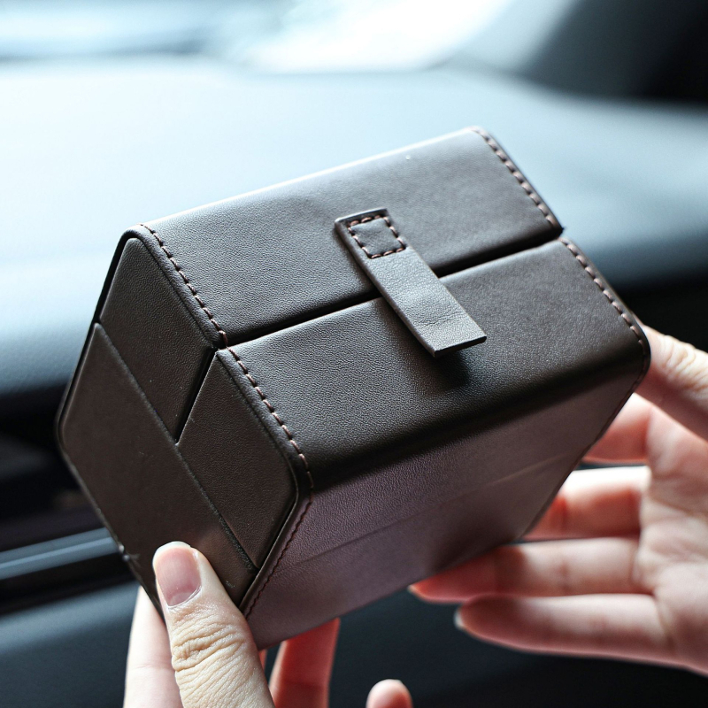 Кутия за часовници с двойно отваряне, повърхност от супер влакнеста двойнослойна материя, за дисплей, съхранение и поддръжка, произход: Guangzhou, Китай