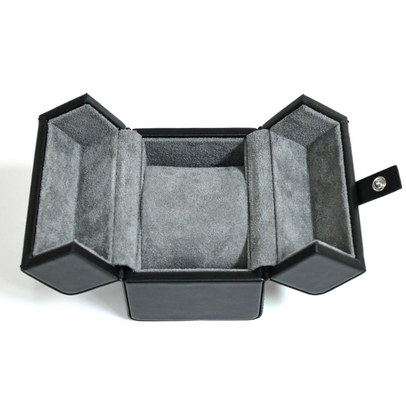 Кутия за часовници с двойно отваряне, повърхност от супер влакнеста двойнослойна материя, за дисплей, съхранение и поддръжка, произход: Guangzhou, Китай