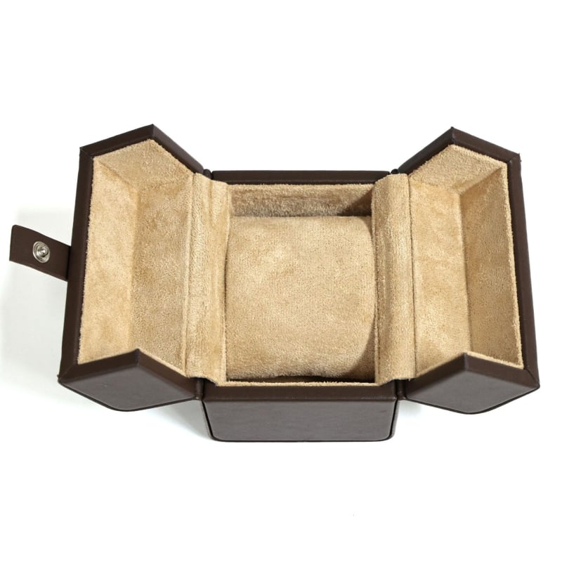 Кутия за часовници с двойно отваряне, повърхност от супер влакнеста двойнослойна материя, за дисплей, съхранение и поддръжка, произход: Guangzhou, Китай