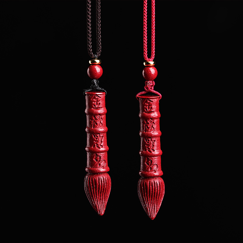 Ogrlica Jingxin Hall Cinnabar, dijamantna obrada, stil horoskopa