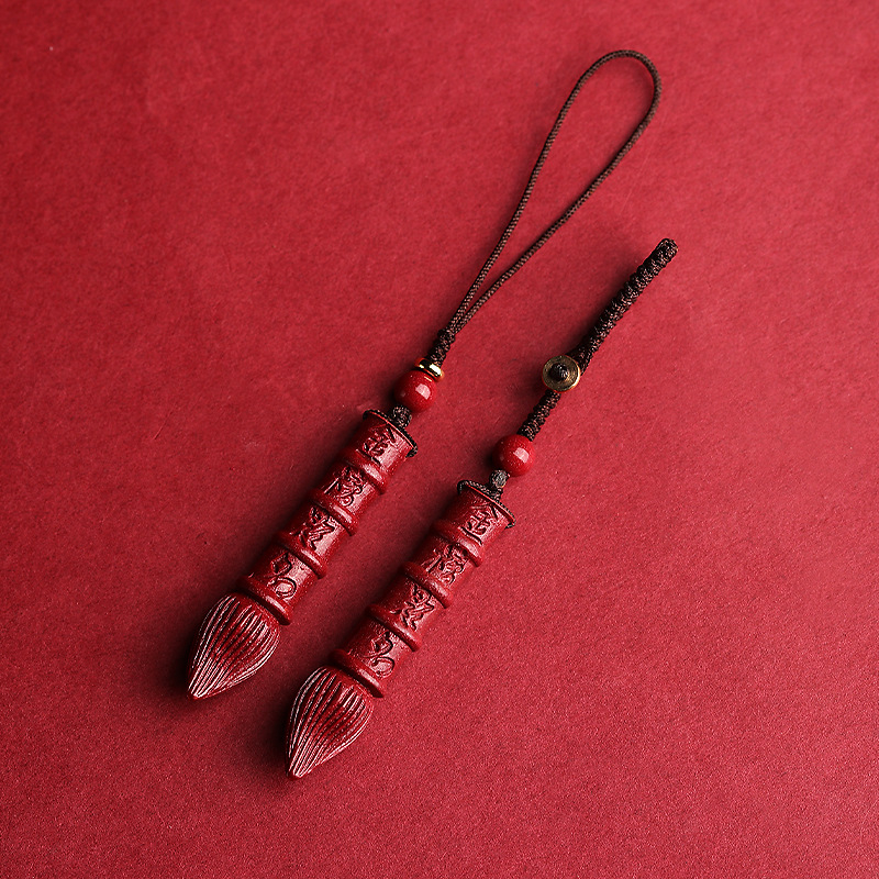 Ogrlica Jingxin Hall Cinnabar, dijamantna obrada, stil horoskopa