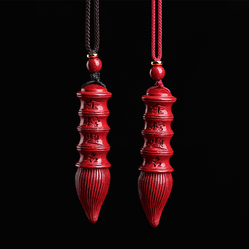 Ogrlica Jingxin Hall Cinnabar, dijamantna obrada, stil horoskopa