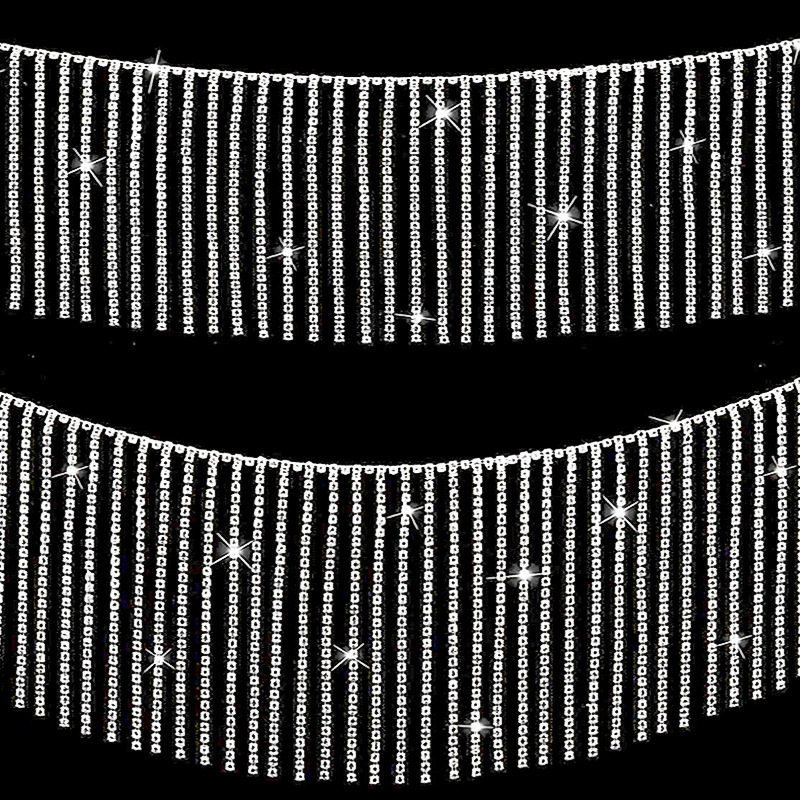 Lanț Weisheng cu cristale, placare electroplatină, ciucuri atârnători — design original