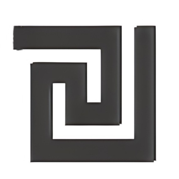 Акрилна огледална стенна стикер лента, самозалепваща декоративна рамка с геометричен модел, 1 бр., за кабинет, кухня, баня, антре