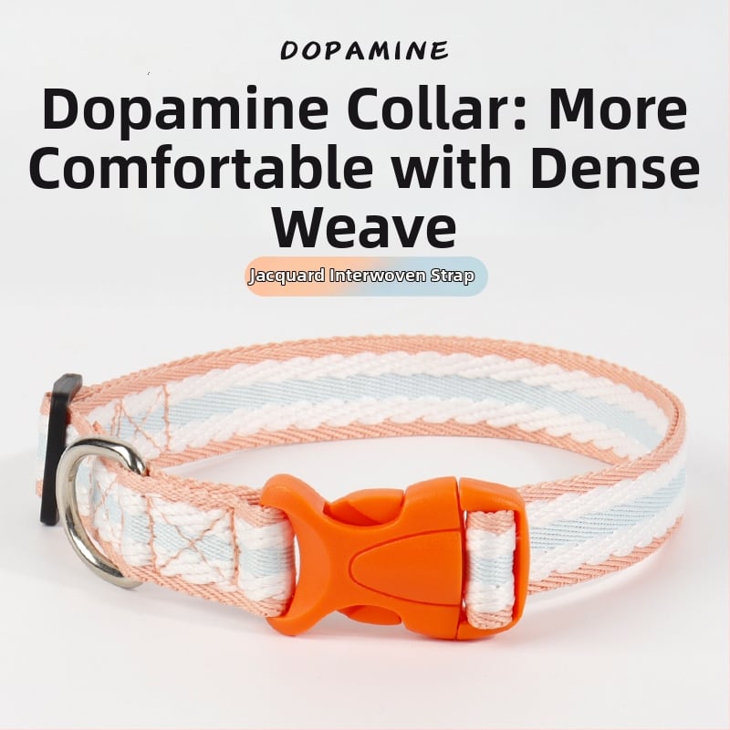 Ogrlica za kućne ljubimce za pse i mačke – Barnu Eagle, Prugasti uzorak, pamuk i poliester, Ležerni stil