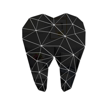 Акрилен графити огледален стенен стикер, модерен минималистичен стил; украса за хол, спалня, кабинет, ресторант, баня, антре, балкон и търговски помещения